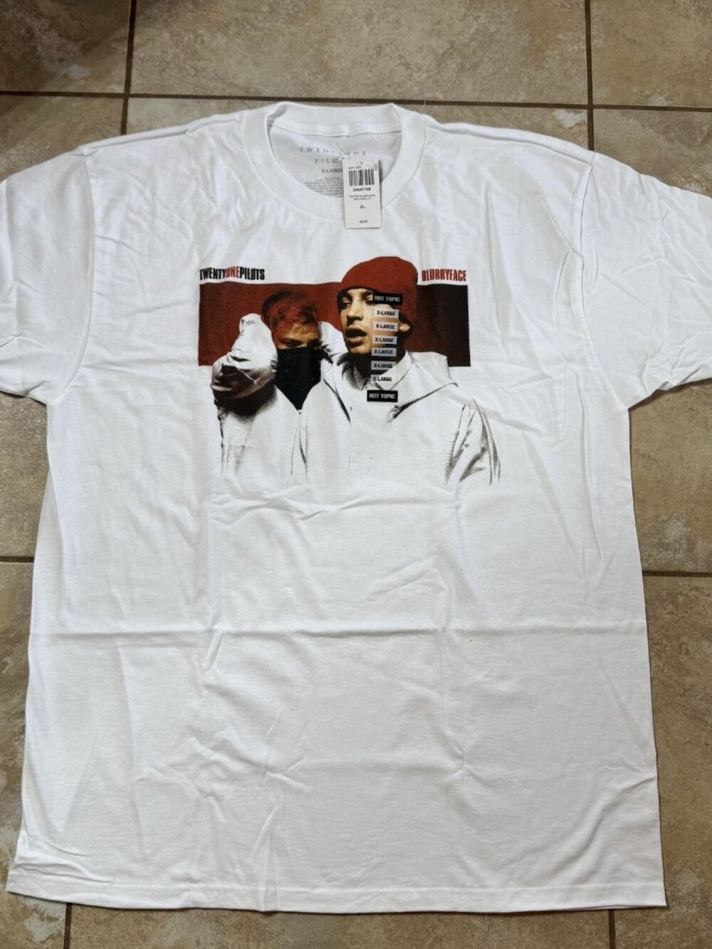Twenty One Pilots Blurryface Duo T-Shirt X-LARGE New With Tags